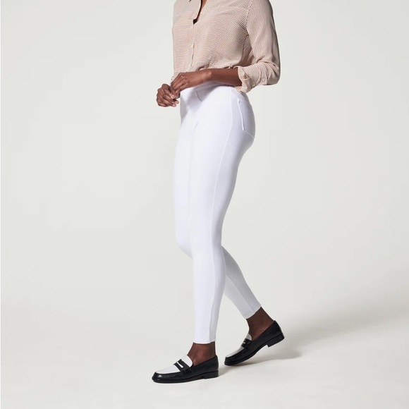 SPANX Jean-ish Ankle Leggings Regular Inseam in White Size Medium - Picture 1 of 16